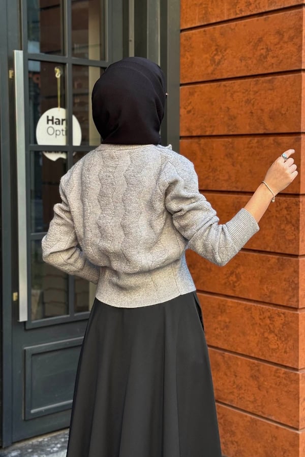 Seçil Triko Hırka 10002621710033 Gri