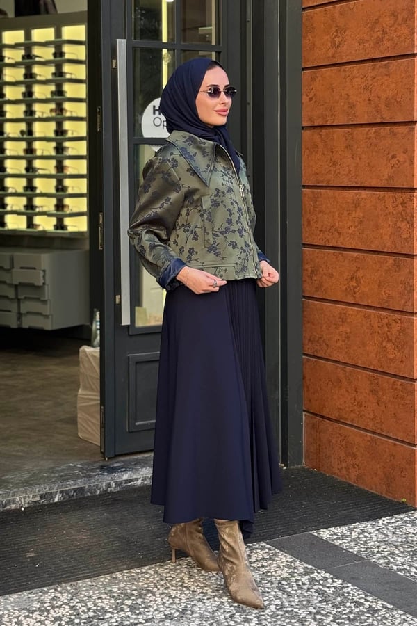 venöve Elenar Ceket 27FWCEK0019 Desenli
