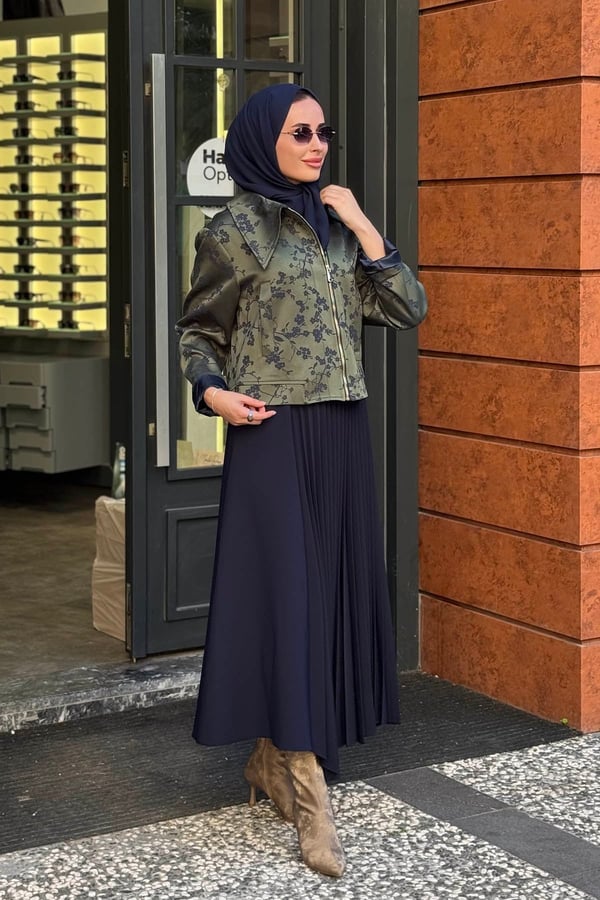 venöve Elenar Ceket 27FWCEK0019 Desenli