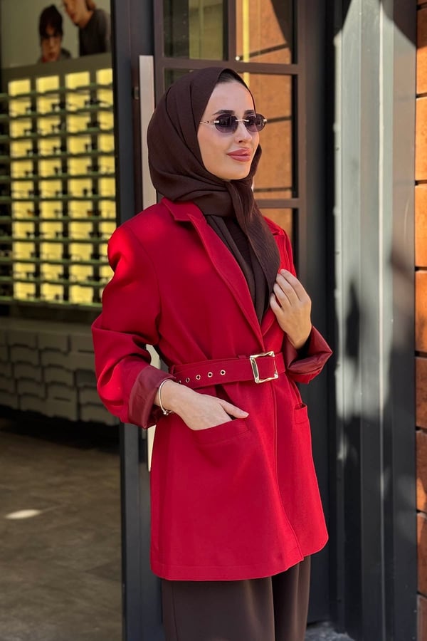 venöve Lyla Ceket 27FWCEK0004 Kırmızı