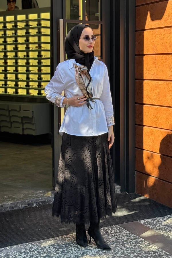 venöve Rosalith Gömlek 27FWGOM0010 Beyaz