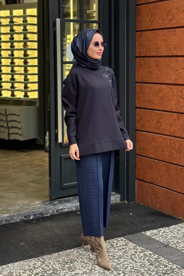 venöve Verity Sweat 27FWSWE0007 Lacivert