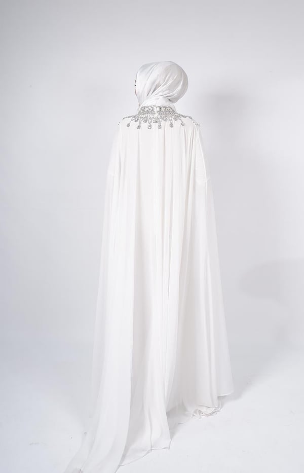 WHİTE CORNER Abaya 2957 Ekru