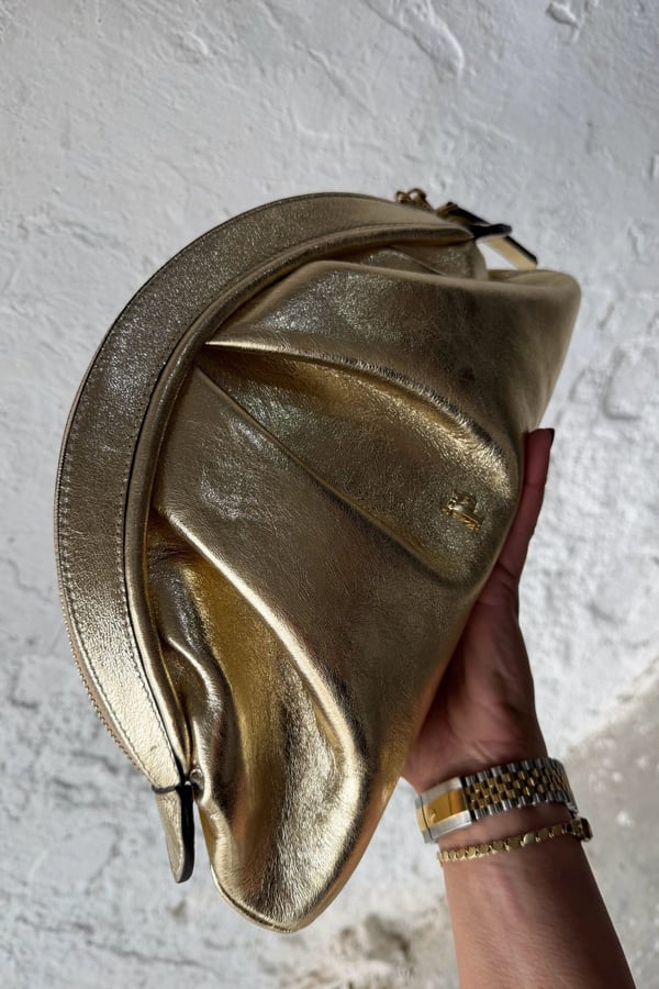 AMSTERDAM GOLD CLUTCH ÇANTA