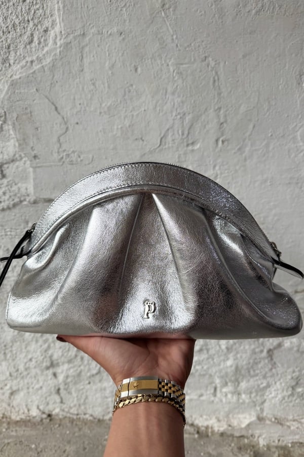 AMSTERDAM GÜMÜŞ CLUTCH ÇANTA