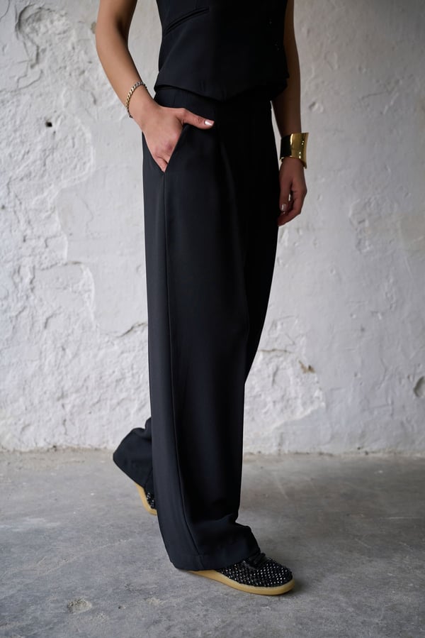 BAGGY SİYAH YELEK PANTOLON TAKIM