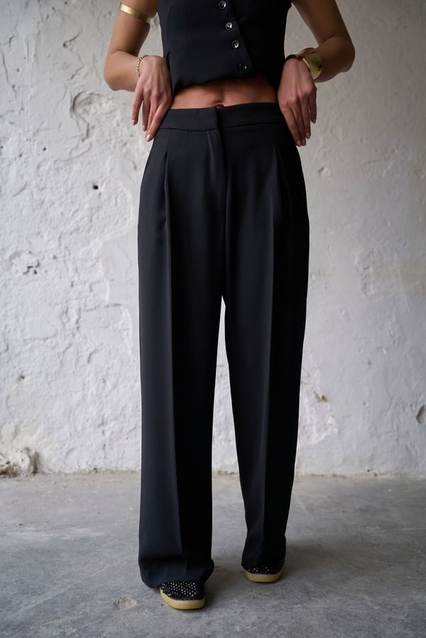 BAGGY SİYAH YELEK PANTOLON TAKIM