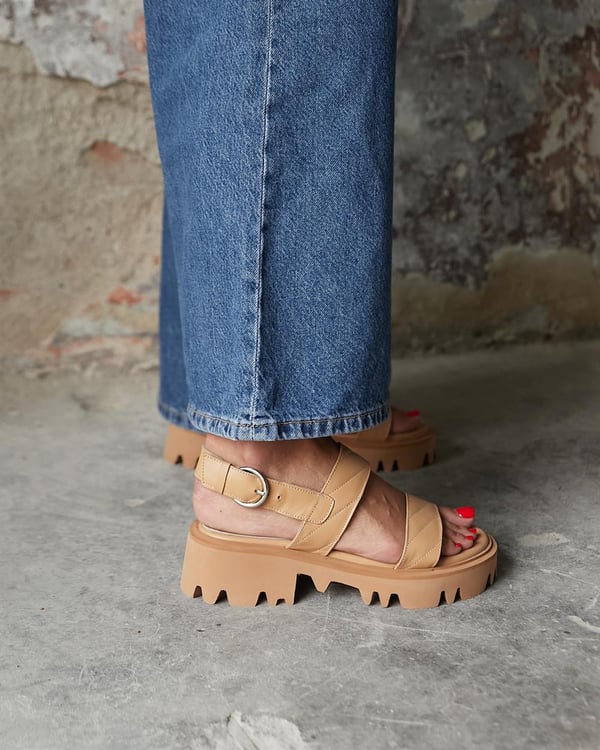 BELİTA NUDE DERİ SANDALET