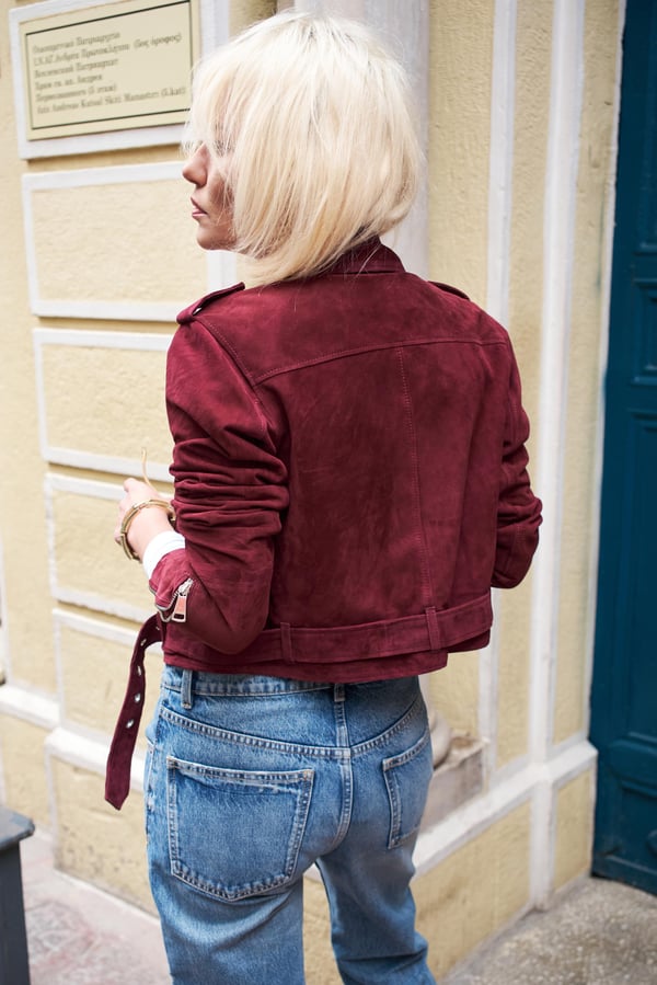 BORDO SÜET CEKET S-5