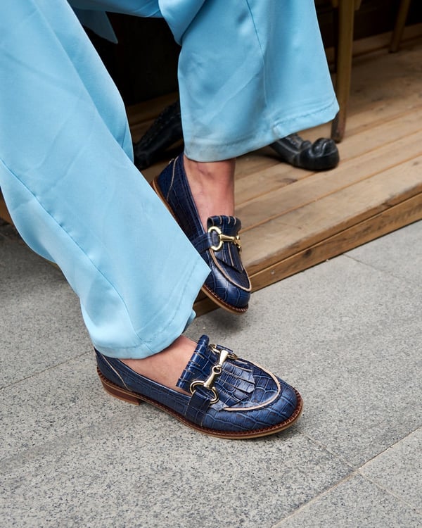 BRANDO LACİVERT KROKO