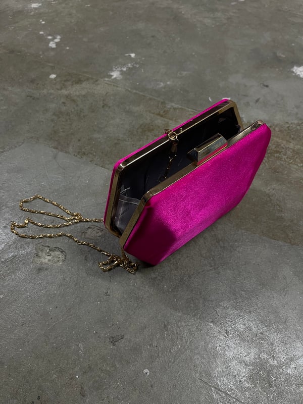 FUŞYA SATEN CLUTCH ÇANTA