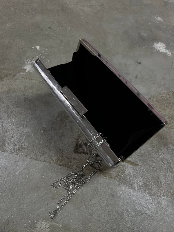 GÜMÜŞ MAT CLUTCH ÇANTA