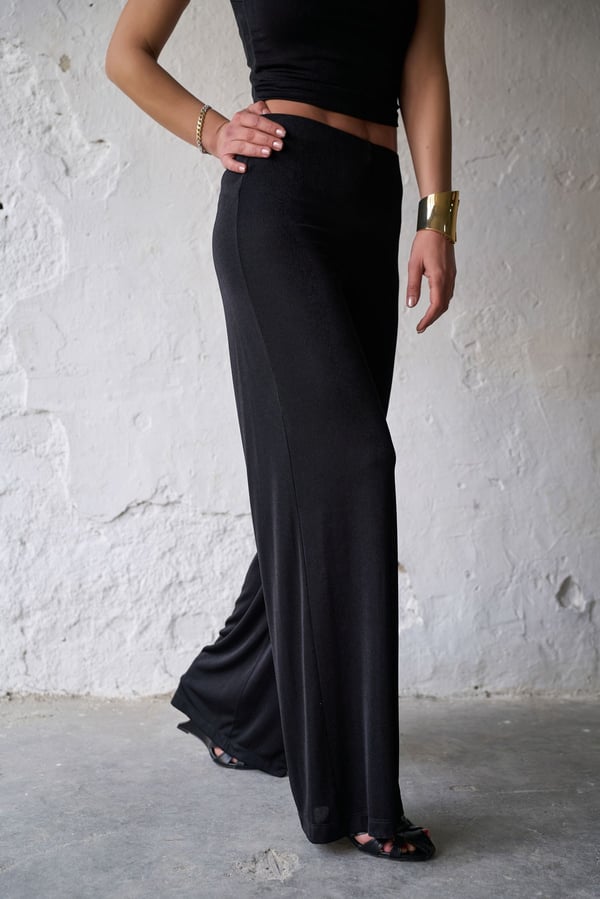 JASPER SİYAH TENSEL PANTOLON ÜST TAKIM