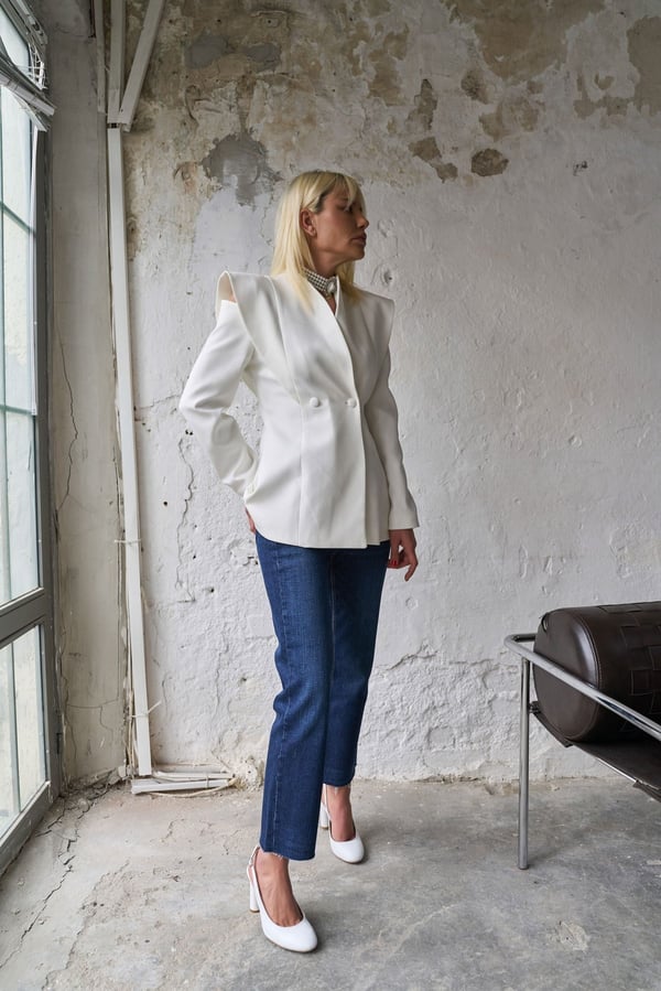 LİMA BEYAZ BLAZER CEKET