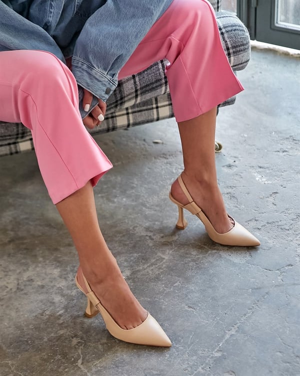 MİNKA NUDE MAT TOPUKLU AYAKKABI