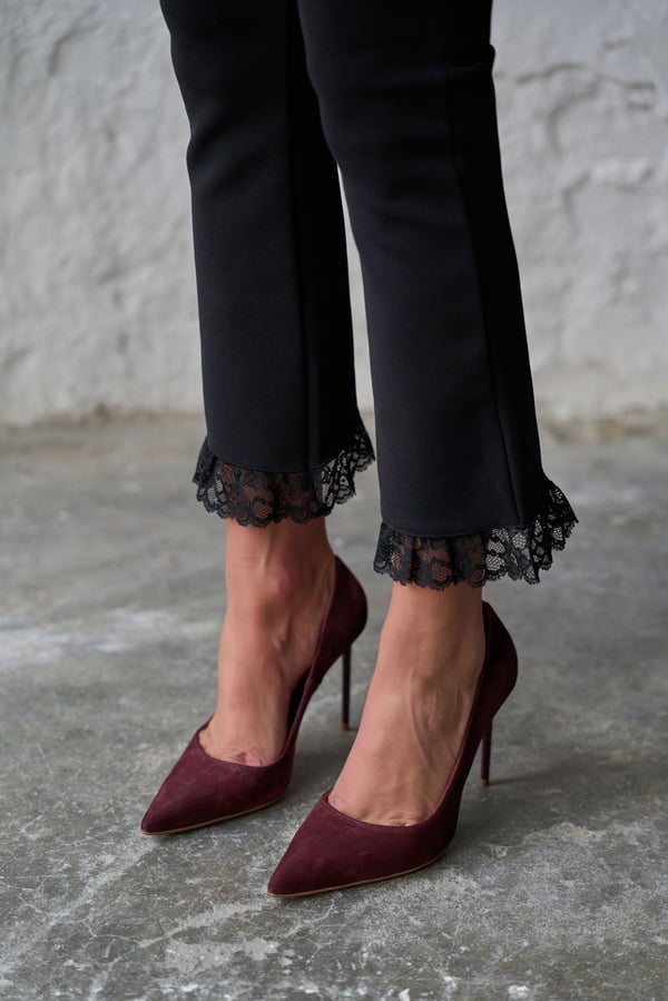 MİTTA 10 CM BORDO SÜET STİLETTO