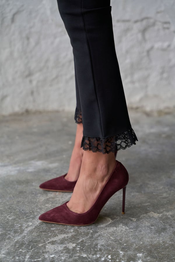 MİTTA 10 CM BORDO SÜET STİLETTO