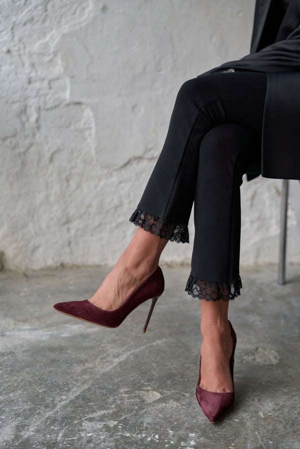 MİTTA 10 CM BORDO SÜET STİLETTO