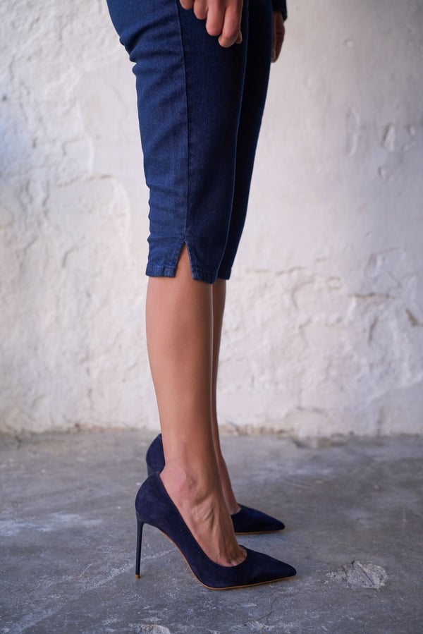 MİTTA 10 CM LACİVERT SÜET STİLETTO