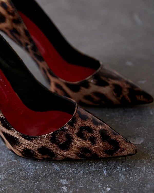MİTTA 10 CM LEOPAR DERİ STİLETTO 