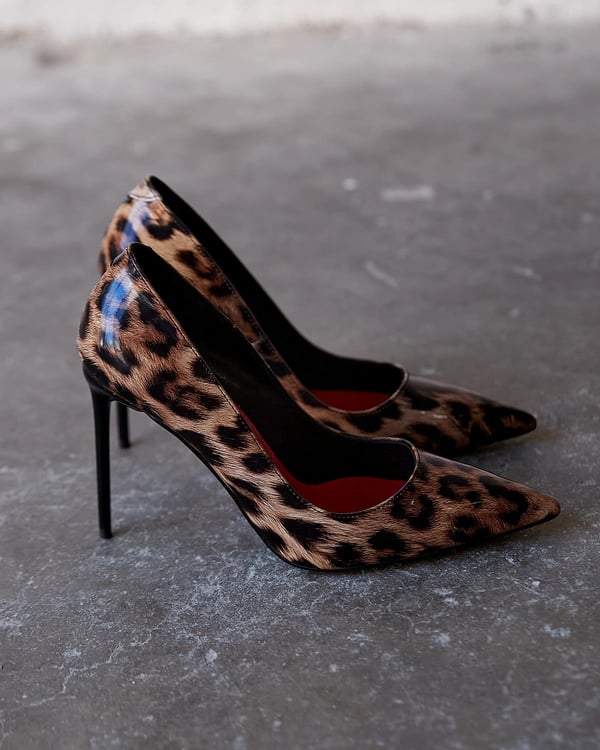 MİTTA 10 CM LEOPAR DERİ STİLETTO 