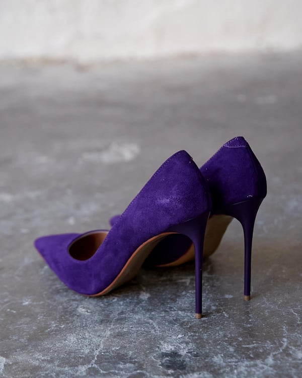 MİTTA 10 CM MOR SÜET STİLETTO