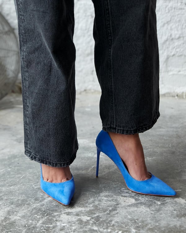 MİTTA 10 CM SAKS SÜET STİLETTO