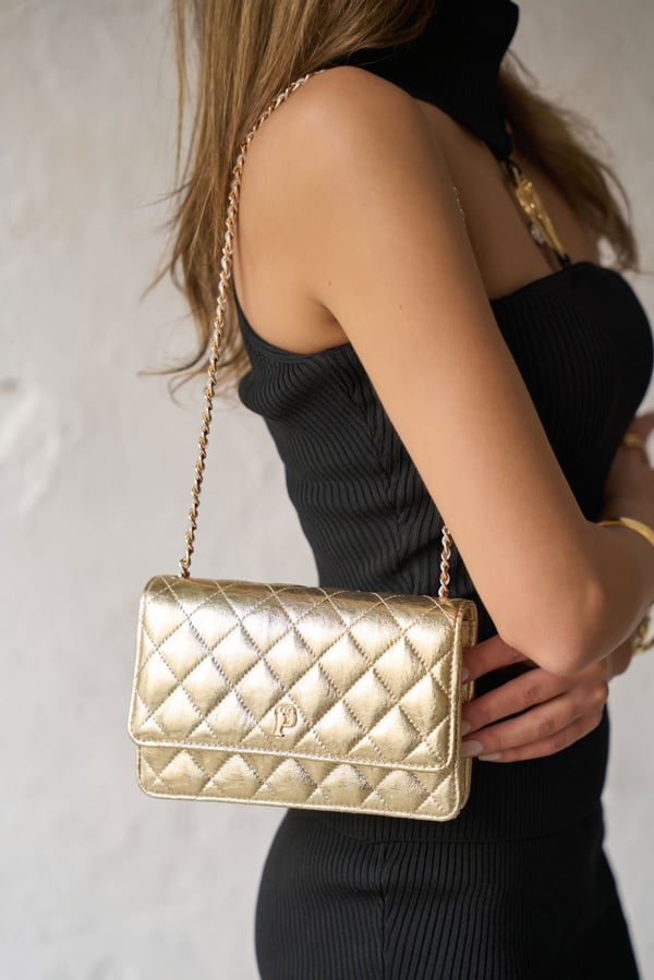 NAPOLİ GOLD CLUTCH ÇANTA
