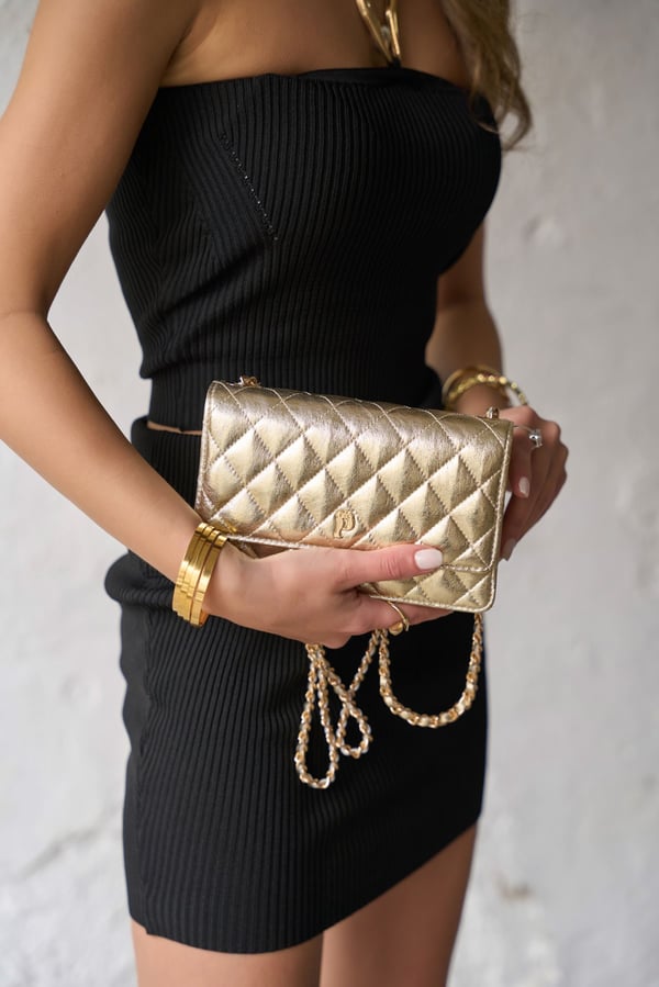 NAPOLİ GOLD CLUTCH ÇANTA