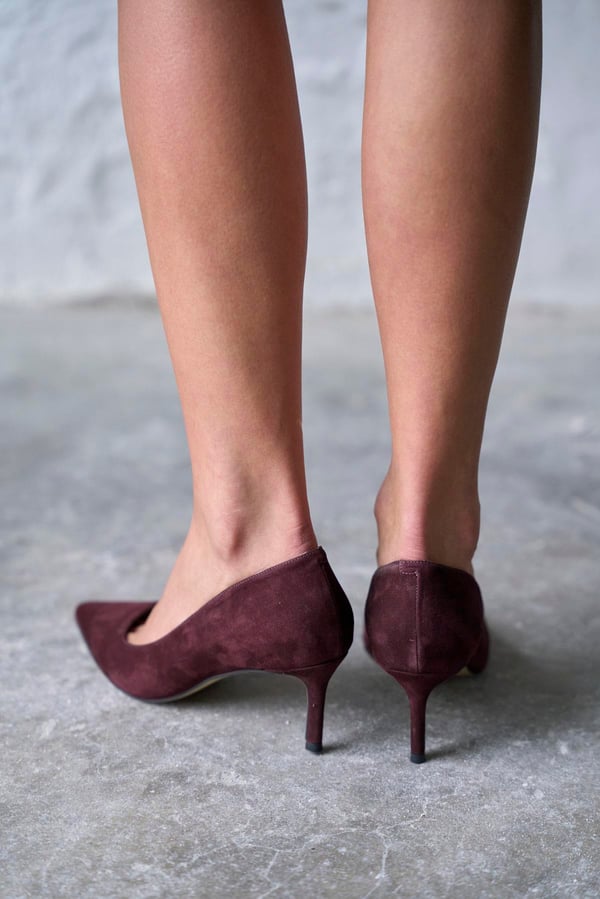 SİSTA 5 CM BORDO SÜET STİLETTO