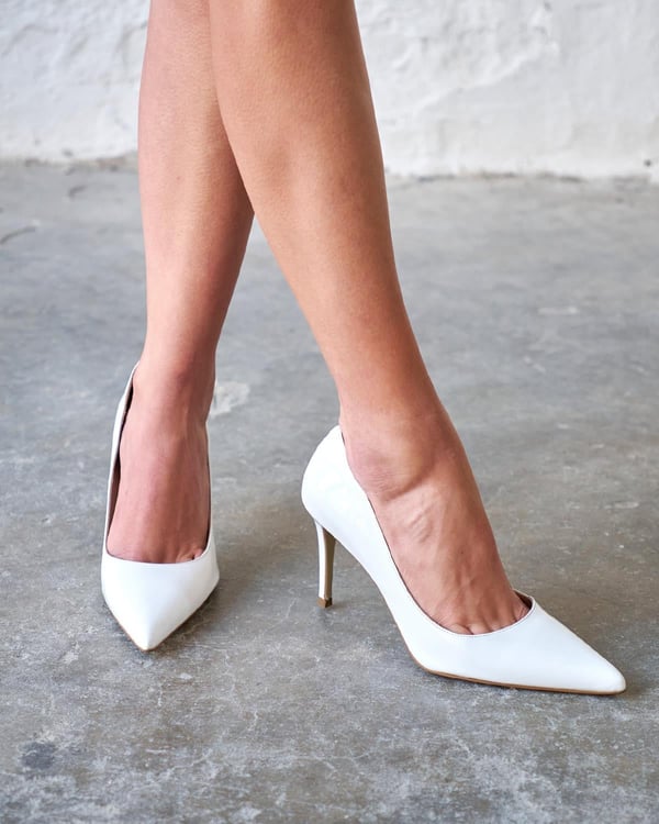 SİSTA 8 CM BEYAZ RUGAN STİLETTO