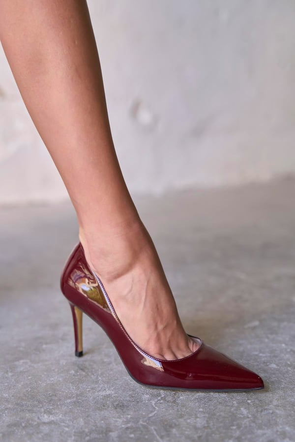 SİSTA 8 CM BORDO RUGAN STİLETTO