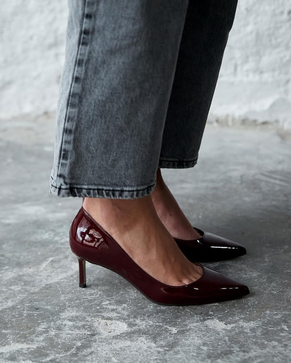 SİTY 5 CM BORDO RUGA STİLETTO