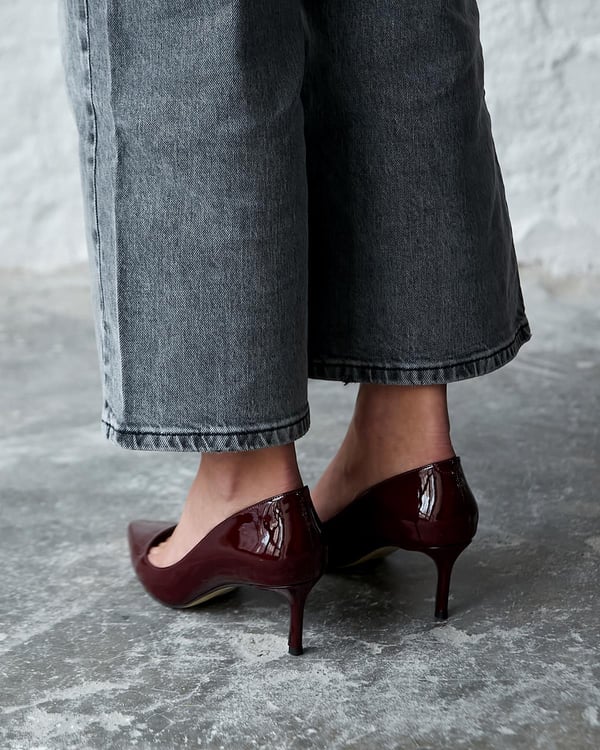 SİTY 5 CM BORDO RUGA STİLETTO