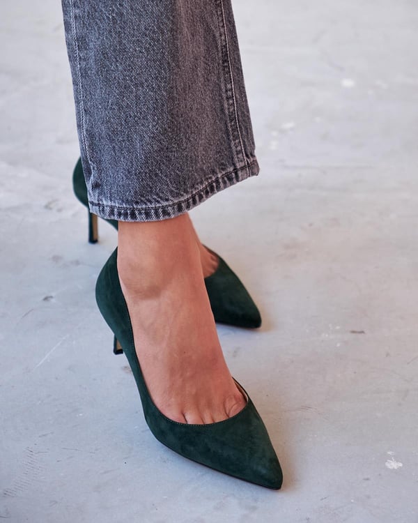 SİTY 5 CM HAKİ SÜET STİLETTO