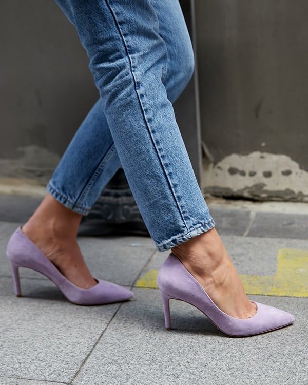 SİTY 8 CM LİLA SÜET