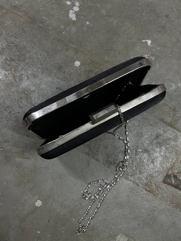SİYAH SATEN CLUTCH ÇANTA