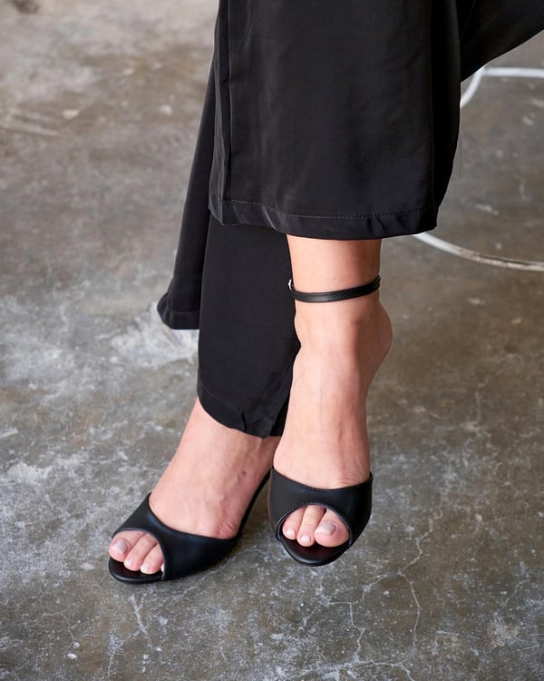 WEAR SİYAH MAT TOPUKLU AYAKKABI