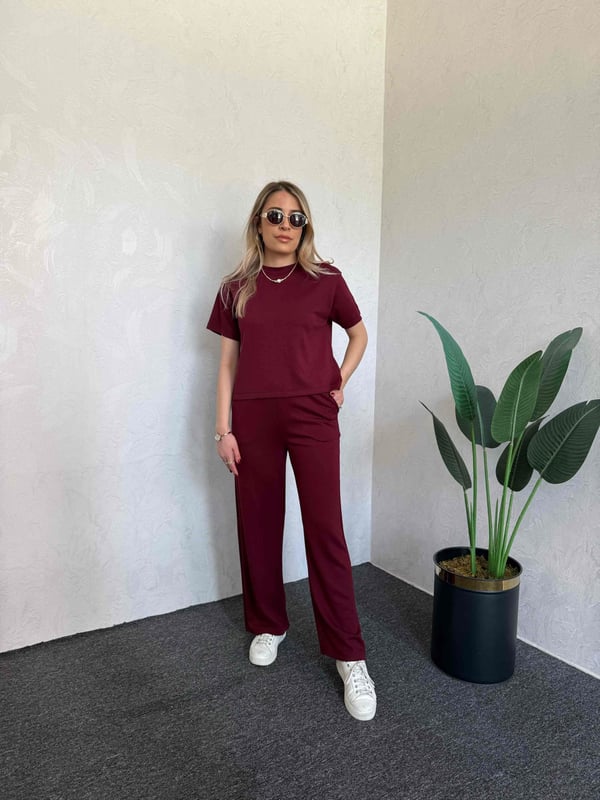Modal Eşofman Takım Bordo - 1040
