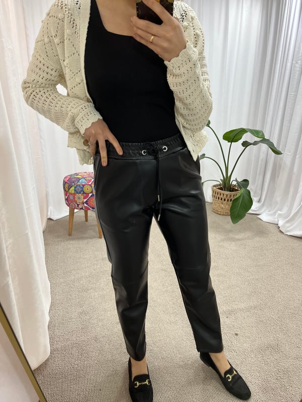 SİYAH DERİ PANTOLON