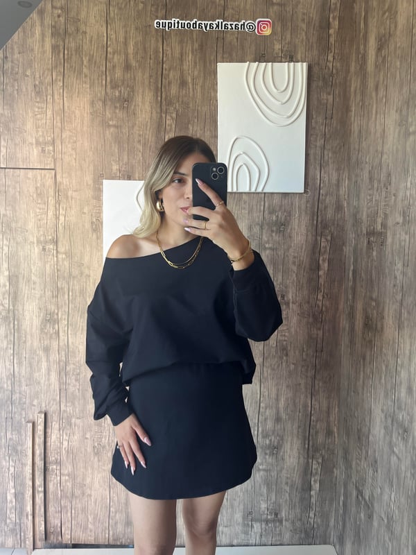Sweat Etek Basic Takım Siyah