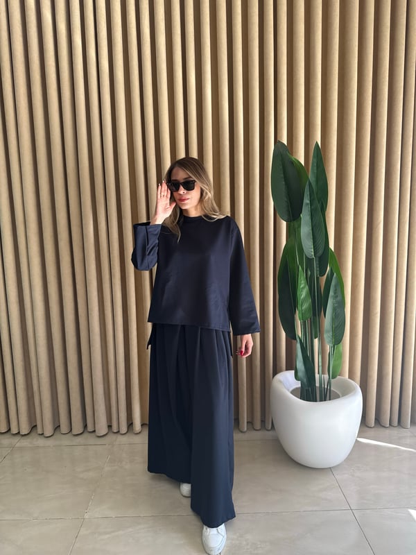 Sweat Pantolon Takım Lacivert - 1139