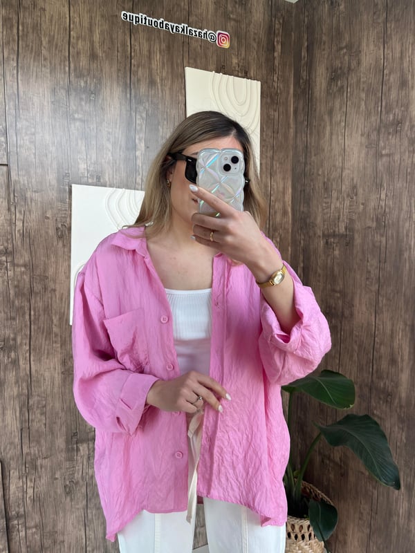 Tensel Gömlek Pembe