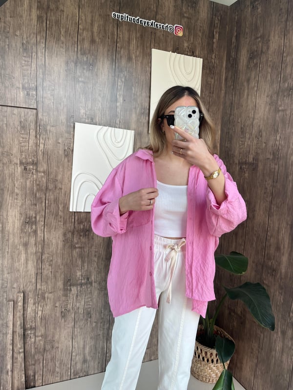 Tensel Gömlek Pembe