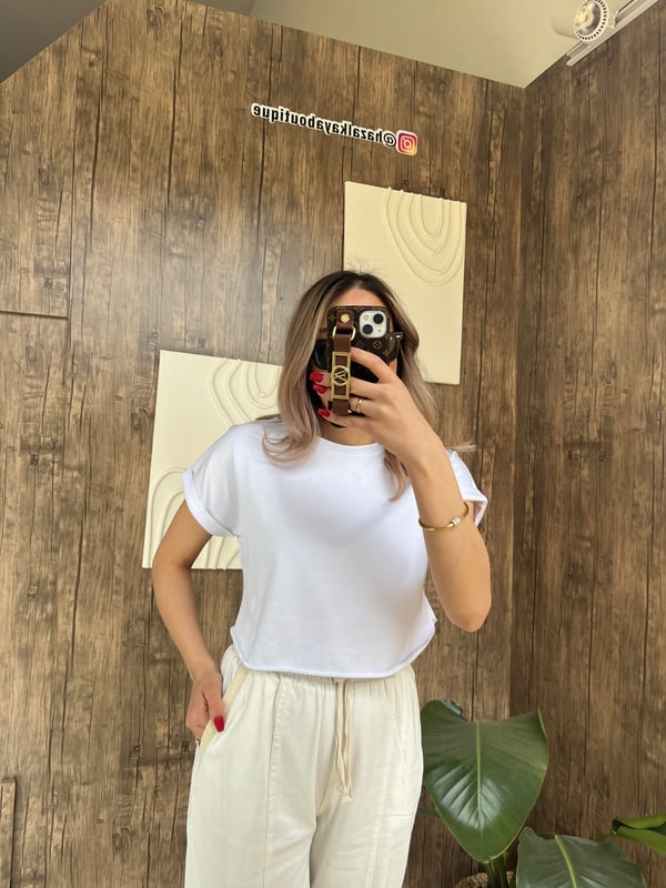 Zr Crop Tshirt Beyaz 
