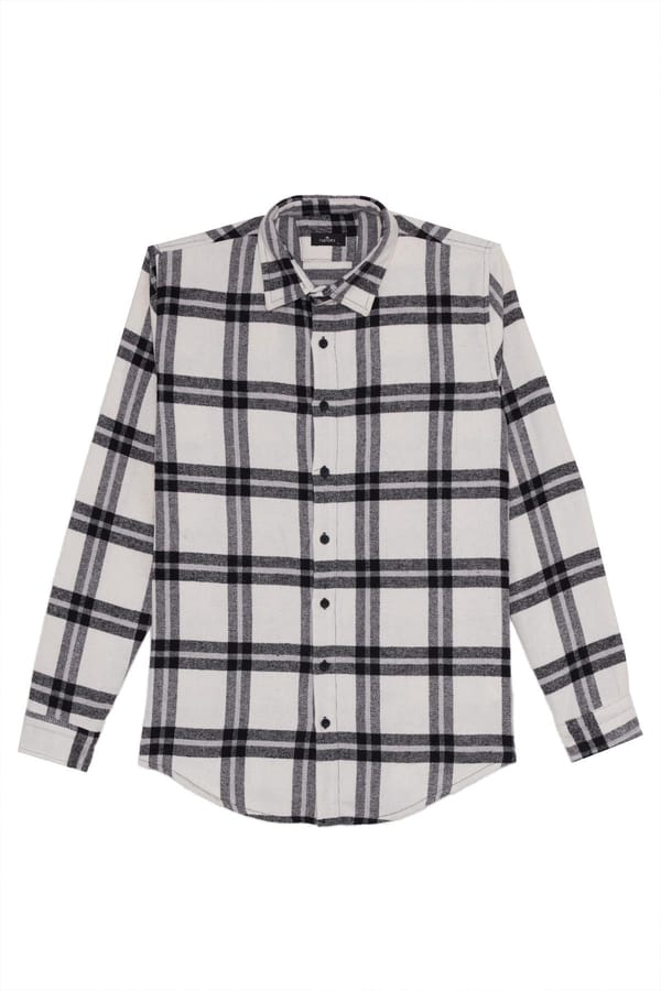 Erkek Slim Fit Dar Kesim Kareli Kışlık Oduncu Gömlek - 1 Alana 1 Bedava