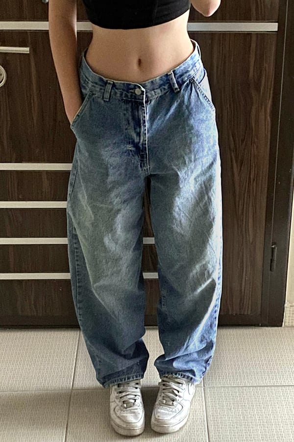 Buz Mavi Tint Skater Jean — Athlo Basic müşteri fotoğrafı