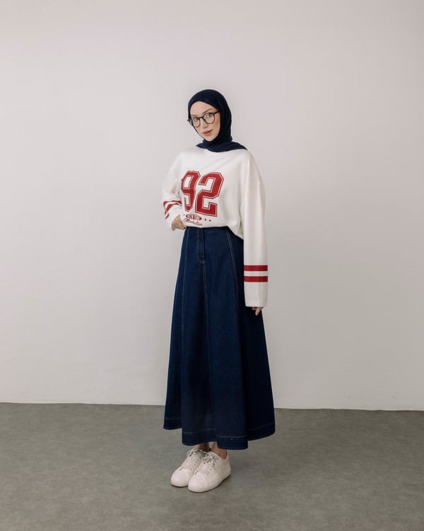 Baskılı Ekru Sweat