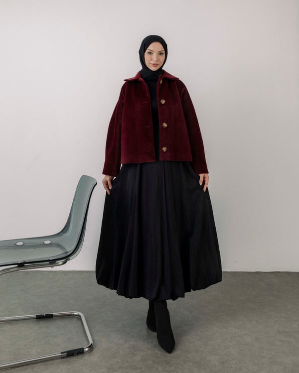 Nevada Bordo Kaşe Ceket