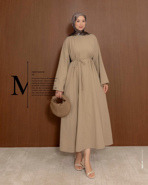 Paola Basic Vizon Keten Elbise